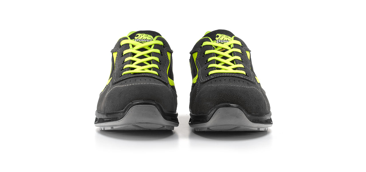 paio-di-scarpe antinfortunistiche-upower-modello-yellow-linea-redlion-vista-frontale